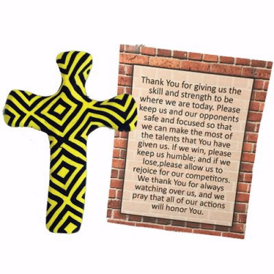 Cross-Comforting Clay-Team Colors Black/Gold (5.5")