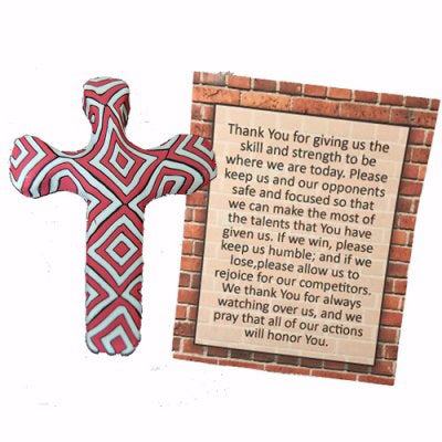 Cross-Comforting Clay-Team Colors Red/White (5.5")