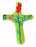 Pocket Cross-Comforting Clay-Multiple Blessings-Green (3")