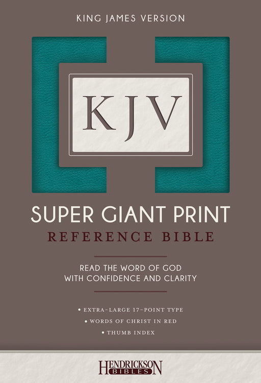 KJV Super Giant Print Reference Bible-Turquoise Flexisoft Indexed