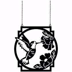 Flag-Garden-Hummingbird (Metal) (11.5 x 11)