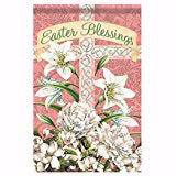 Flag-Garden-Easter Blessings Cross (Glitter Trends) (12.5 x 18)