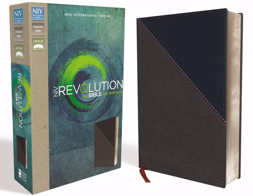 NIV Revolution Bible For Teen Guys-Charcoal/Navy Leathersoft