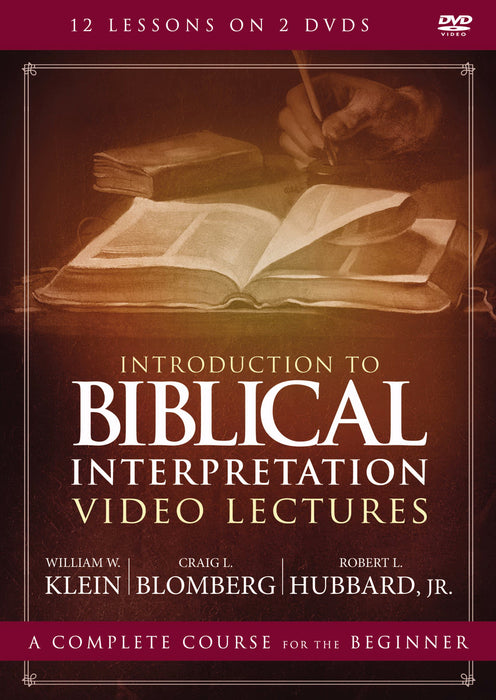 DVD-Introduction To Biblical Interpretation Video Lectures