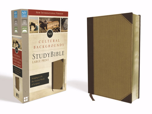 NIV Cultural Backgrounds Study Bible/Large Print-Brown/Tan Leathersoft