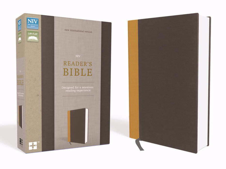 NIV Reader's Bible-Gold/Gray Hardcover