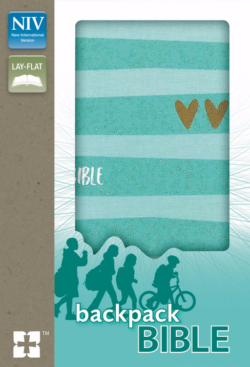 NIV Backpack Bible/Compact-Turquoise/Gold Flexcover