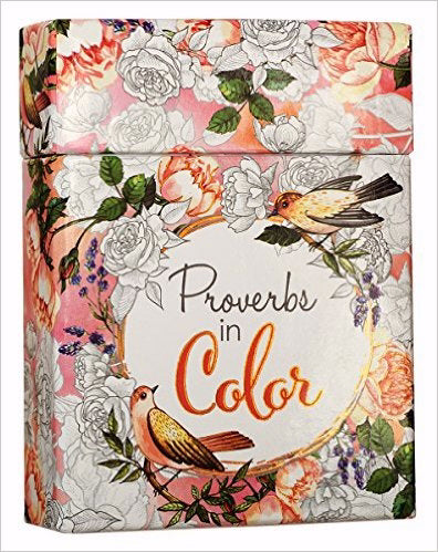 Proverbs In Color Adult Coloring Cards (Box Of 44) (Pkg-44)