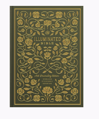 ESV Illuminated Bible-Art Journaling Edition-Green Hardcover