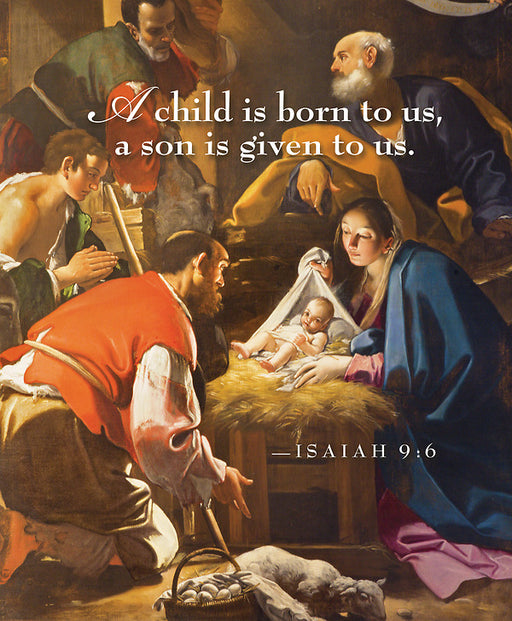 Bulletin-A Child Is Born Unto Us.../Nativity (Isaiah 9:6)-Legal Size (Pack Of 50) (Pkg-50)