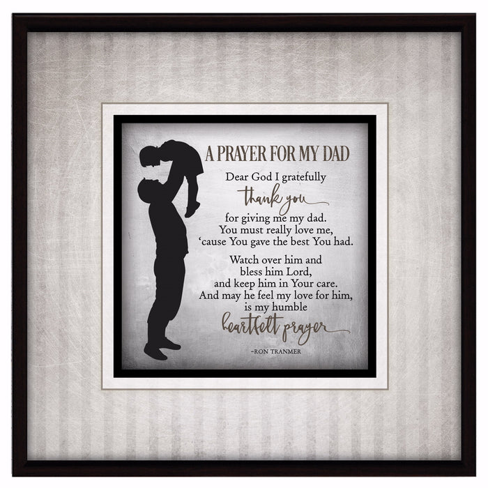 Plaque-Simple Expressions-Prayer For My Dad (Easel Backed) (7.5" x 7.5")