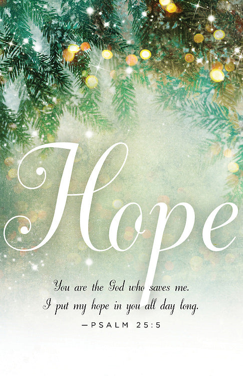 Bulletin-Advent Week 1: Hope/You Are The God Who Saves (Psalm 25:5) (Pack Of 50) (Pkg-50)