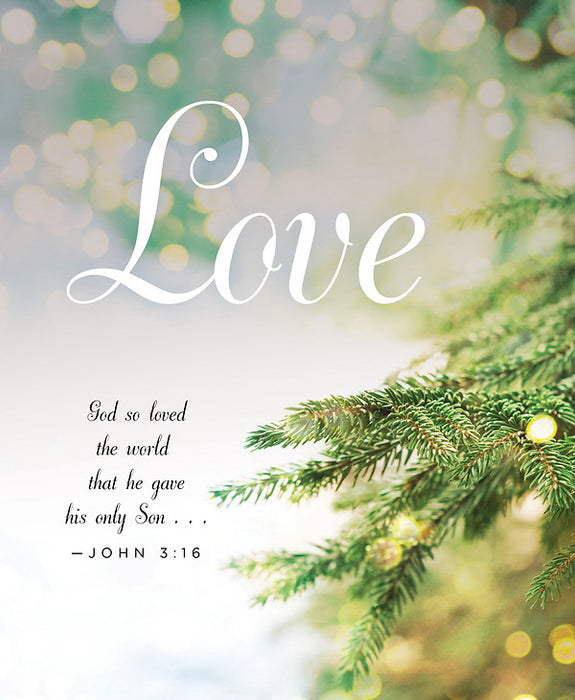 Bulletin-Advent Week 4: Love/God So Loved The World (John 3:16)-Legal Size (Pack Of 50) (Pkg-50)