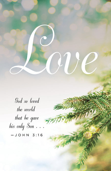 Bulletin-Advent Week 4: Love/God So Loved The World (John 3:16) (Pack Of 50) (Pkg-50)