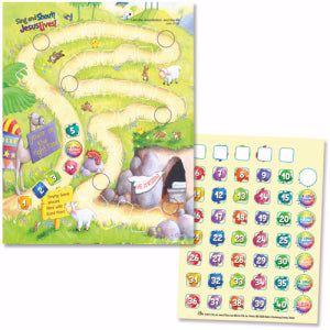 Sing And Shout! Jesus Lives! Count Up To Easter Activity Card w/Stickers