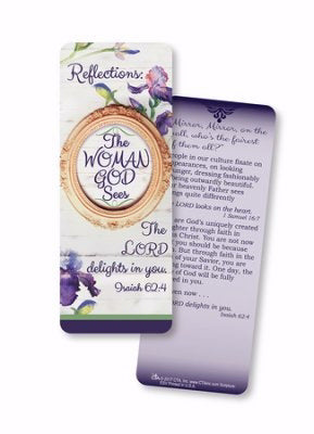 Jumbo Bookmark-Reflections: The Woman God Sees-Lavender (Isaiah 62:4 KJV)