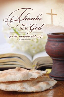 Bulletin-Thanks Be Unto God For His Unspeakable Gift (2 Corinthians 9:15) (Pack Of 100) (Pkg-100)
