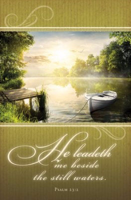 Bulletin-Funeral-He Leadeth Me Beside Still Waters (Psalm 23:2) (Pack Of 100) (Pkg-100)
