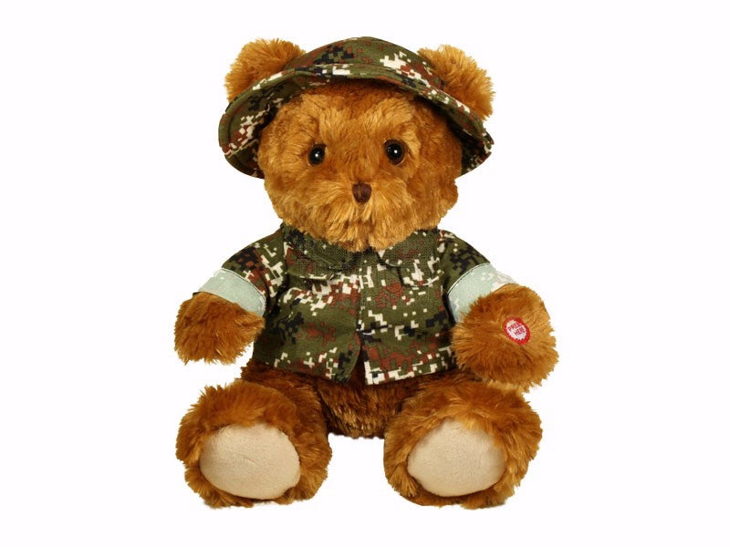 Toy-Plush-Singing Camo Bear/I'm In The Lord's Army (10")