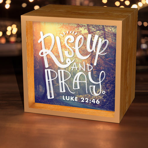 Light Box-Rise Up And Pray/Autumn (5-5/8 Square)