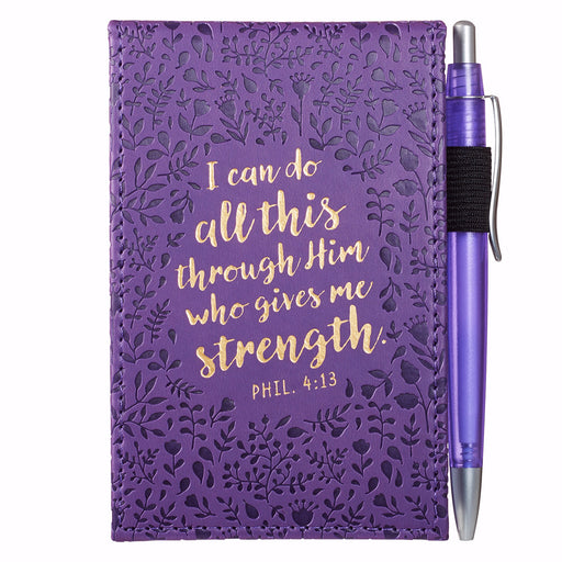 Notepad-Pocket-Positively Purple/I Can Do All This-Luxleather w/Pen