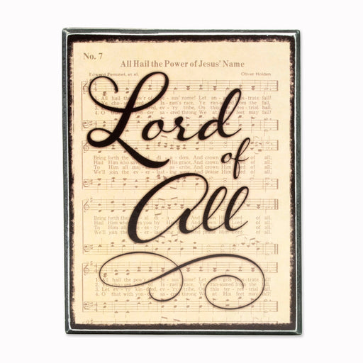 Classic Hymn Box Sign-Lord Of All (7 x 5-3/8 x 1-5/8)