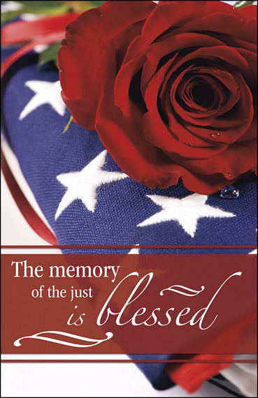 Bulletin-The Memory Of The Just Is Blessed (Proverbs 10:7) (Pack Of 100) (Pkg-100)