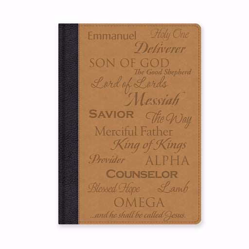 Scripture Faux Leather Journal-Names Of Jesus