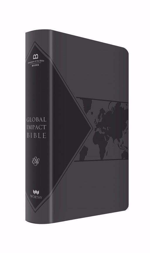 ESV Global Impact Bible-Charcoal Leatherluxe