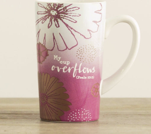 Latte Mug-My Cup Overflows (16 Oz)