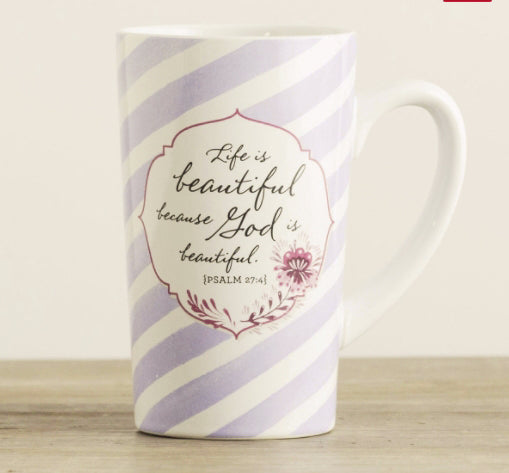 Latte Mug-Life Is Beautiful (16 Oz)
