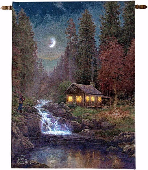 Wall Hanging-Away From It All-Fiber Optic Tapestry w/Remote (26 x 36)