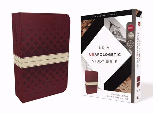 NKJV Unapologetic Study Bible-Cranberry/Tan Leathersoft