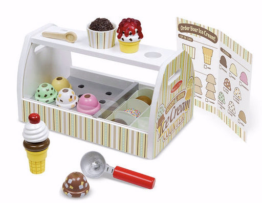 Pretend Play-Scoop & Serve Ice Cream Counter (28 Pieces) (Ages 3+)