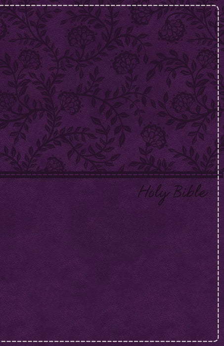NKJV Deluxe Gift Bible (Comfort Print)-Purple Leathersoft