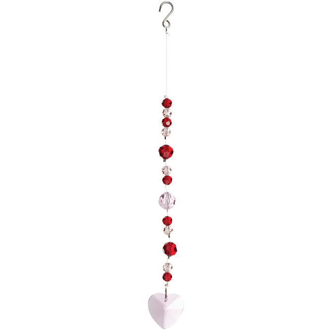 Prism Drop-Heart-Red/Clear (7.25")