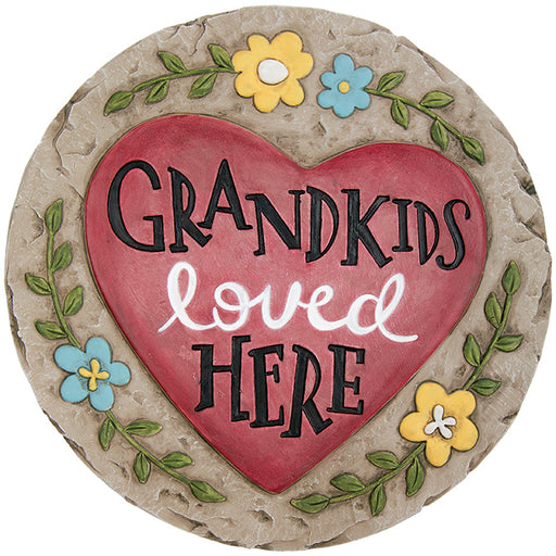 Garden Stone-Grandkids Loved Here (10")