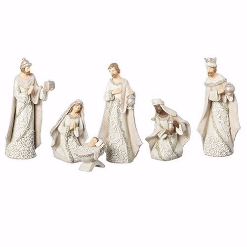Nativity Set-6 Piece Ivory Lace (7.5")