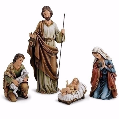 Nativity Set-4 Piece Holy Family w/Shepherd (18")