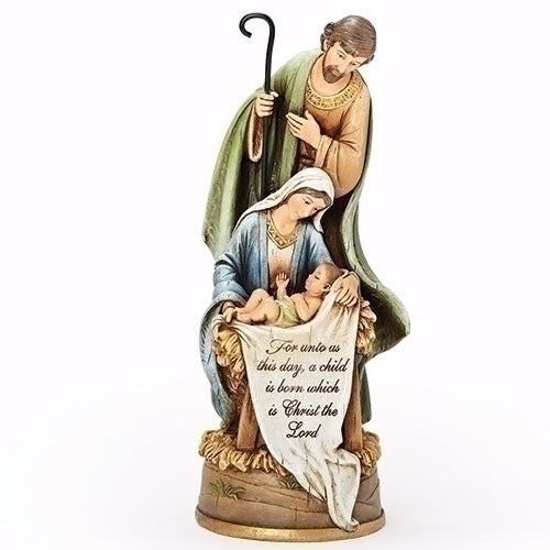 Figurine-Holy Family w/Blanket (10.25")