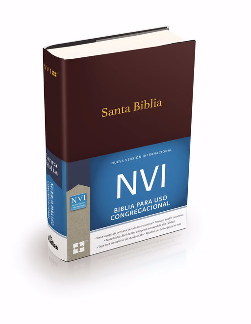Span-NIV Holy Bible-Burgundy Hardcover