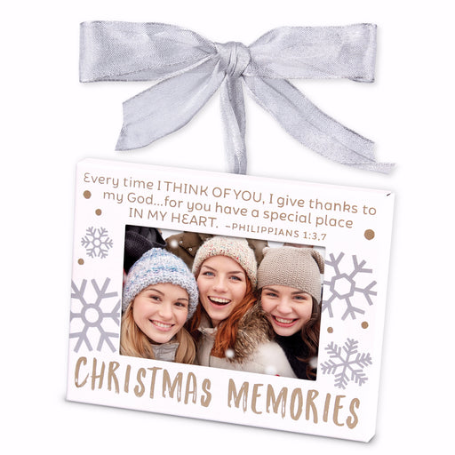 Ornament Frame-Christmas Memories-White (#12291)