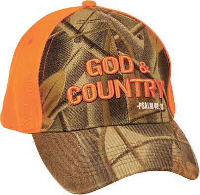 Cap-God & Country-Camo/Orange