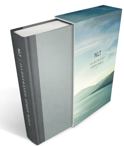 NLT2 Illustrated Study Bible-Slate Grey Deluxe Linen Hardcover