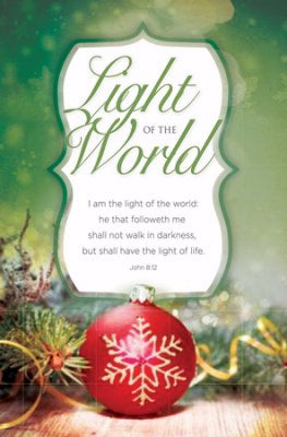 Bulletin-Light Of The World (John 8:12 KJV) (Pack Of 100) (Pkg-100)