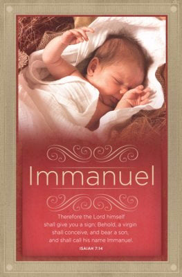 Bulletin-Shall Call His Name Immanuel (Isaiah 7:14 KJV) (Pack Of 100) (Pkg-100)