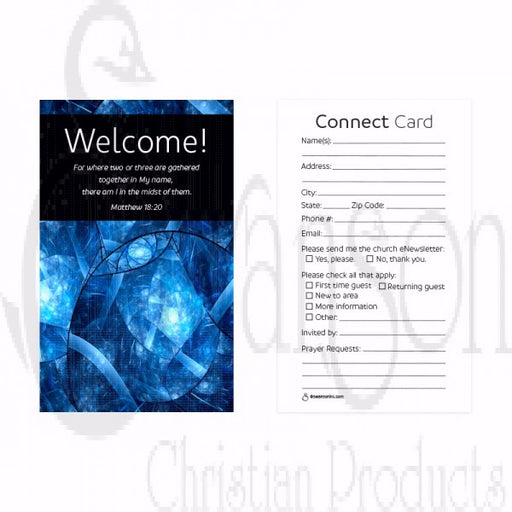 Visitor Card-Welcome! (Matthew 18:20) (Pack Of 50) (Pkg-50)