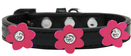 Flower Premium Collar Black With Pink flowers Size 20