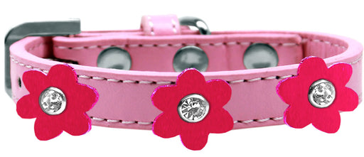 Flower Premium Collar Light Pink With Bright Pink flowers Size 10