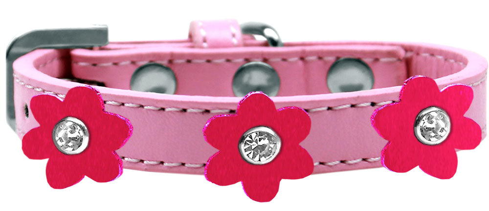 Flower Premium Collar Light Pink With Bright Pink flowers Size 20